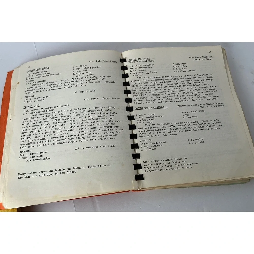 Manson Iowa Centennial Cookbook 1972 Vintage Recipes Manson 1872-1972 Spiral‎